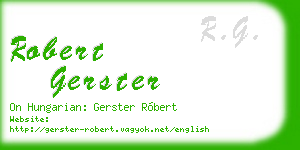 robert gerster business card